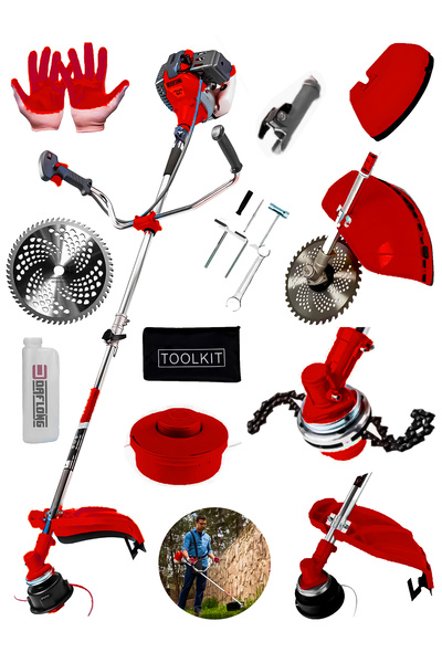 DAFLONG BAKIR SARGI YAN TİPİ BENZİNLİ OT ÇALI ÇİM BİÇME TIRPAN MAKİNASI CANAV...