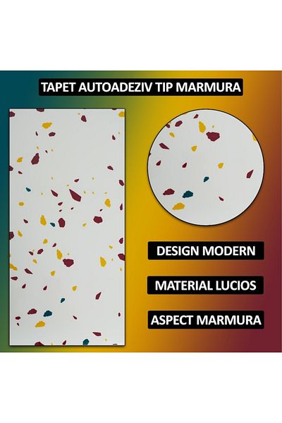 NEXTLY Set 10 X Tapet Autoadeziv Imitatie Marmura , Waterproof, Ajustabil, Adeziv Puternic, Usor