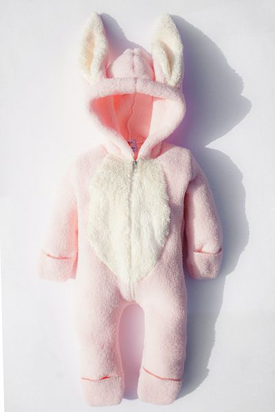 nurbeli Girl Boy Baby and Child Plush Rabbit Jumpsuit with Hooded Booties