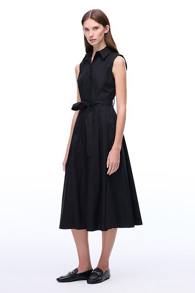 Perspective Black Amelias Regular Fit Midi Dress