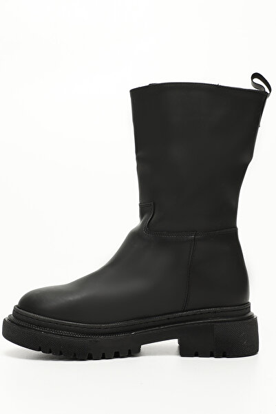 GÖNDERİ(R) Dámské / dívčí černé Gön Round Toe Heels Dámské volnočasové boty 37530