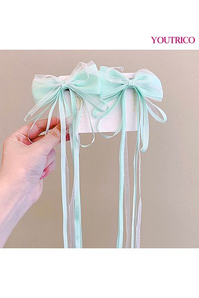 Youtrico Hair Clips for Kids with Bowknot and Streamers
