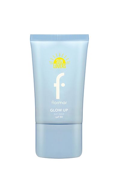 Flormar Sun Lovers Glow up Moisturizing Effect & Shimmering Finish Sunscreen Base Spf50- 001 Transparent