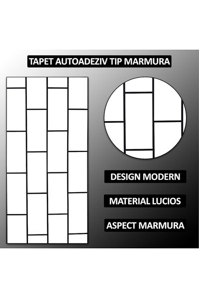 NEXTLY Set 10 X Tapet Autoadeziv Imitatie Marmura , Waterproof, Ajustabil, Adeziv Puternic, Usor