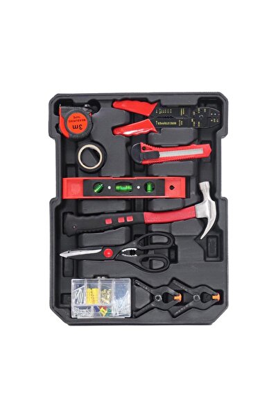 Generic Professional Tool Set with 187 Pieces - Red/Silver