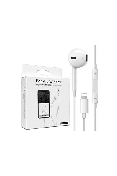 REDz Accessories Iphone 14/13/12/11 Headphones, Earpods, Volume Controls, Pop-up Window, White