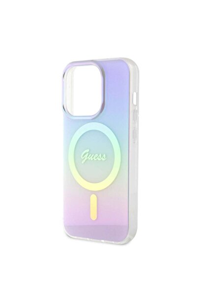 Guess Carcasă pentru iPhone 15 Pro IML Iridescent MagSafe - Violet