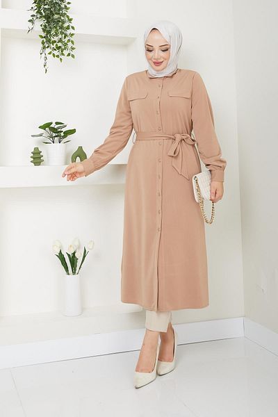 Doque Seasonal Hijab Tunic - Giyçık Cap, Model 61028
