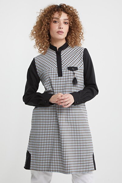 Doque Women's Tunic Seasonal Winter Plaid 61064