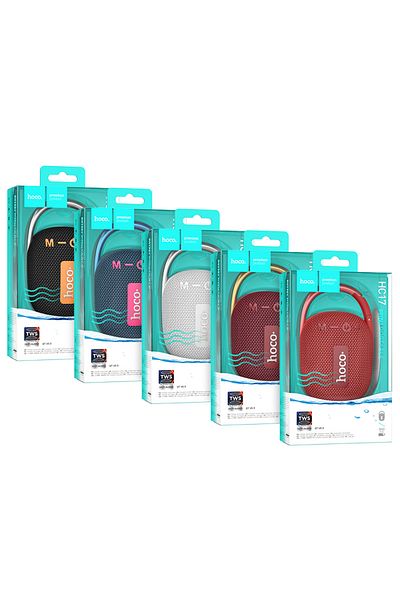 REDz Accessories Portable Bluetooth Speaker, Hoco Hc17, 500mah Capacity, 2 Hours Battery Life, Carabiner, Cherry