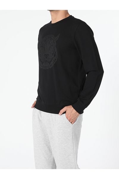 Colin's Regular Fit Men's Black Sweatshirt
