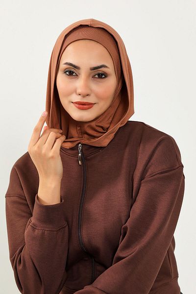 Aisha's Design Combed Cotton Women's Ready-Made Bonnet with Hood and Concealer, B-89P