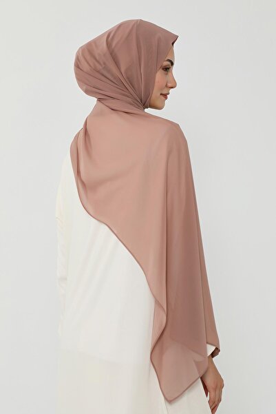 Aisha's Design Πρακτικό σάλι από σιφόν με χτενισμένο βαμβάκι, PS-51, Dark Mink