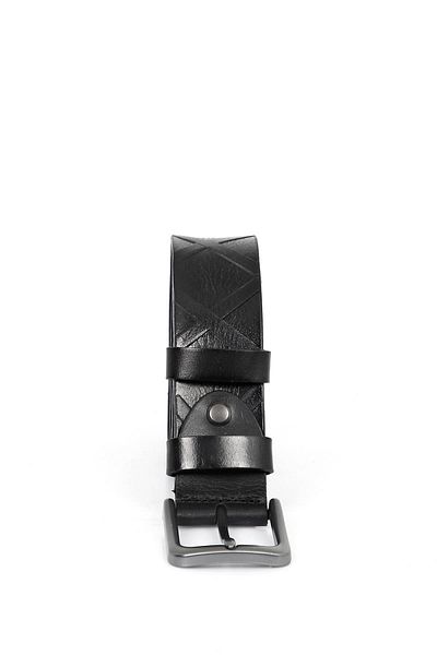 GÖNDERİ(R) Black Heart Genuine Leather Men's Belt 14105