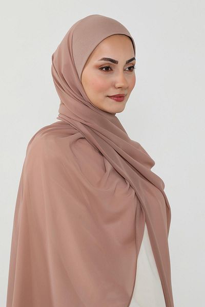 Aisha's Design شال شيفون عملي مع نسيج داخلي من القطن الممشط، PS-53