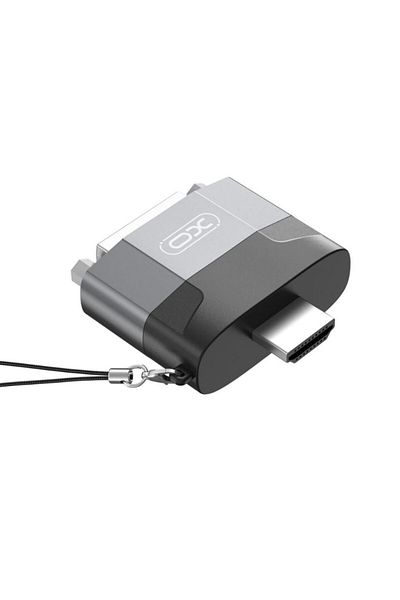 REDz Accessories Mini HDMI to DVI Adapter, XO-GB013, Video Converter 1080p Full HD, Grey