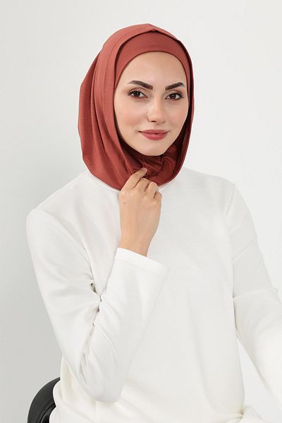 Aisha's Design Combed Cotton Women's Ready-Made Bonnet with Hood and Concealer, B-89P