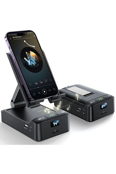 REDz Accessories Multifunctional Phone Holder, Charging Station And Speaker, Joyroom Jr-mh01, 2000mah, Black