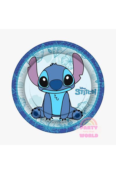 party world Set farfurii și pahare tematice Stitch Set de petrecere pentru 8 persoane