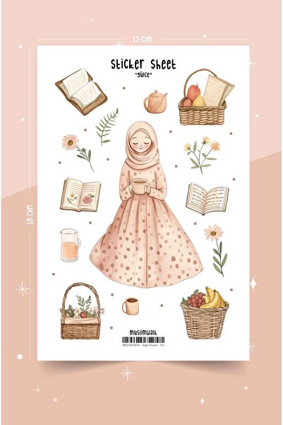 MuslimWalk Gülce – Küçük Hanımefendi Sticker Seti #154