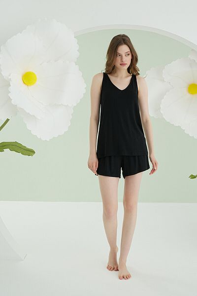 NBB V-Neck Shorts Pajama Set