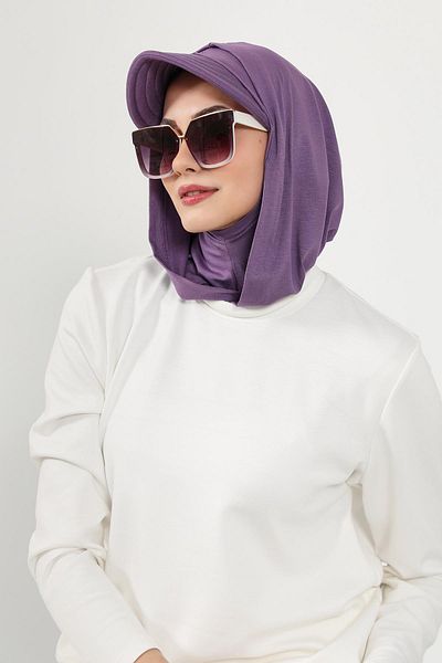 Aisha's Design Combed Cotton Women's Ready Bonnet with Visor and Concealer, B-88P