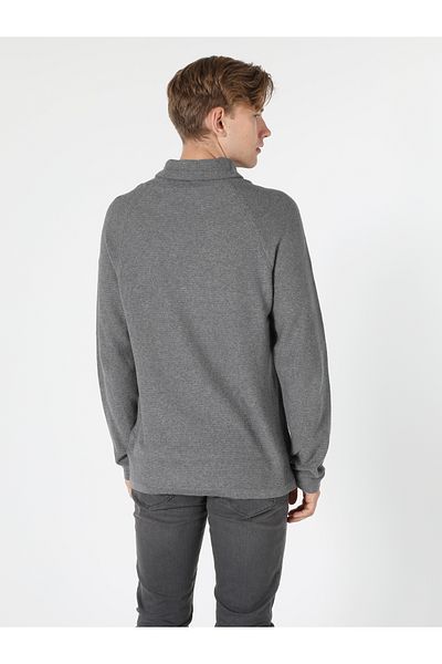Colin's Regular Fit Sal Collar Men's Gray Sweater