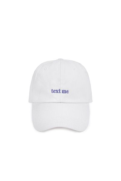 Love On Friday Text Me Written Cap (White)