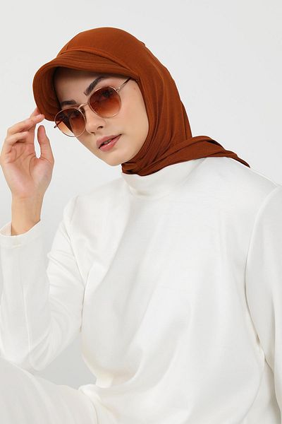 Aisha's Design Combed Cotton Women's Ready Bonnet with Visor and Concealer, B-88P