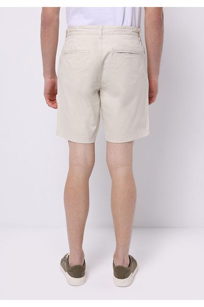 Colin's Regular Fit Mid Waist Plain Men's Stone Shorts