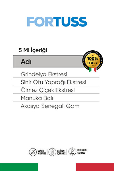 OTOSAN SRL Fortuss Öksürük Şurubu 180g