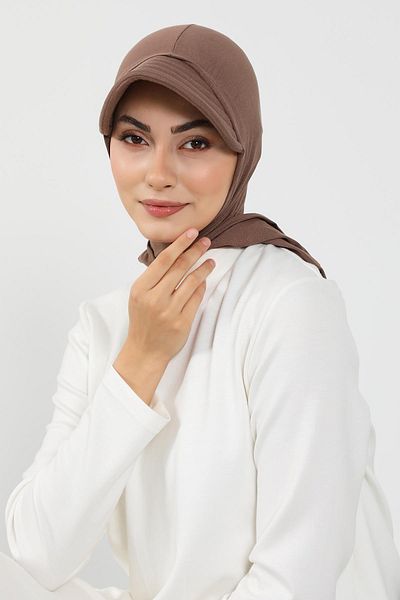 Aisha's Design غطاء رأس نسائي من القطن الممشط مع حاجب وكونسيلر، B-88P