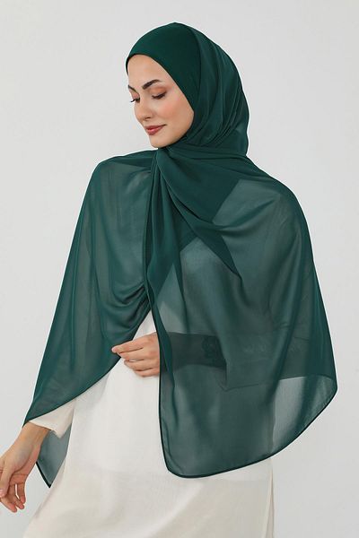 Aisha's Design شال شيفون عملي مع نسيج داخلي من القطن الممشط، PS-53