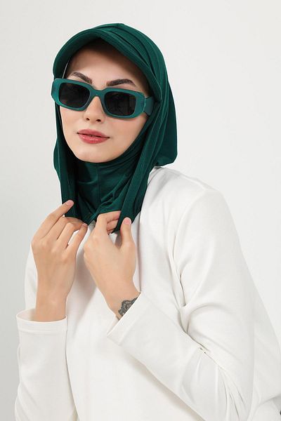 Aisha's Design Combed Cotton Women's Ready Bonnet with Visor and Concealer, B-88P