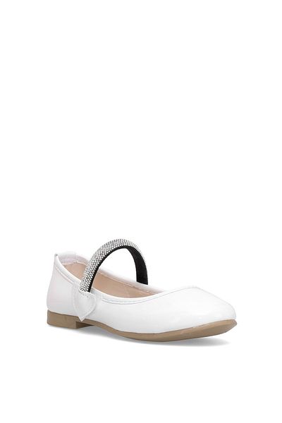 Ayakkabı Fuarı Elit HY-P-10005-25Y Botine Fete Balerina Albă