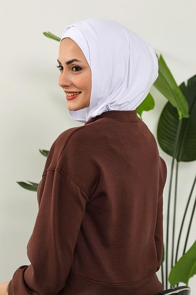 Aisha's Design Combed Cotton Women's Ready-Made Bonnet with Hood and Concealer, B-89P