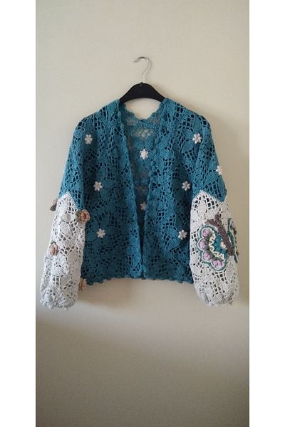Guashe Hand Knitted Motif Cardigan