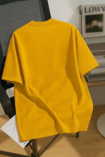 Trendseninle Unisex Ανδρικά/Γυναικεία Κίτρινο BROOKLYN Πολύχρωμη Προσαρμοσμένη Εκτύπωση Μπλουζάκι με μπλουζάκι από βαμβακερό λαιμόκοψη