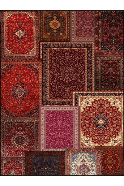 Rugs Modern Halı Συλλογή Kuvars: Σκούρο κόκκινο, υφαντό με μοτίβο χαλί με vin...