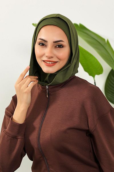 Aisha's Design غطاء رأس نسائي من القطن الممشط مع غطاء رأس وغطاء للعينين، B-89P
