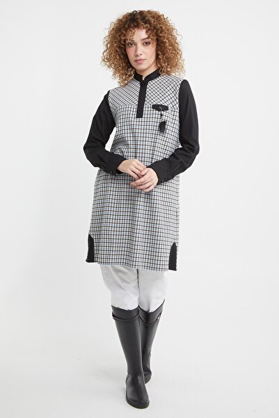 Doque Women's Tunic Seasonal Winter Plaid 61064