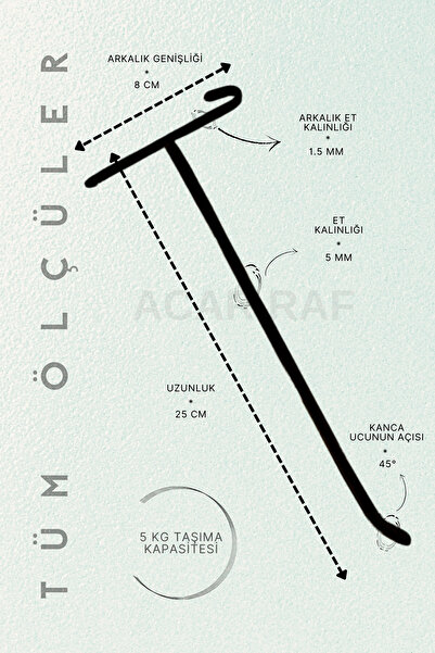 Acar Raf Siyah Tel Pano Kancası 25 Adet 25 Cm Raf Ve Tel Askısı Tel Çubuk