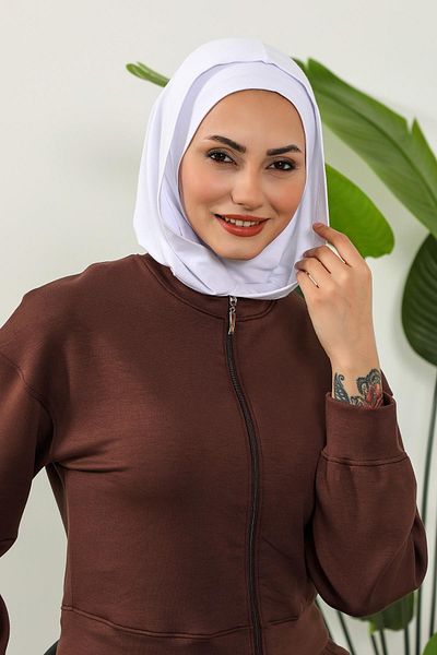Aisha's Design Combed Cotton Women's Ready-Made Bonnet with Hood and Concealer, B-89P