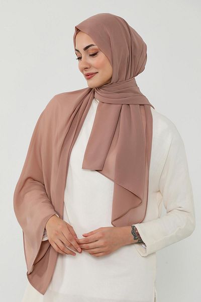 Aisha's Design شال شيفون عملي مع نسيج داخلي من القطن الممشط، PS-51