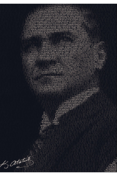 Hobi Butik Araç Kapı Direk Kaplama Folyosu Atatürk Desenli (Sağ Sol Takım) (2 Adet) - 22x50 Cm