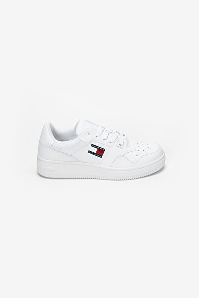 Tommy Hilfiger Erkek Marka Logolu Deri Üst Kauçuk Dış Tabanlı Gündelik Kullan...