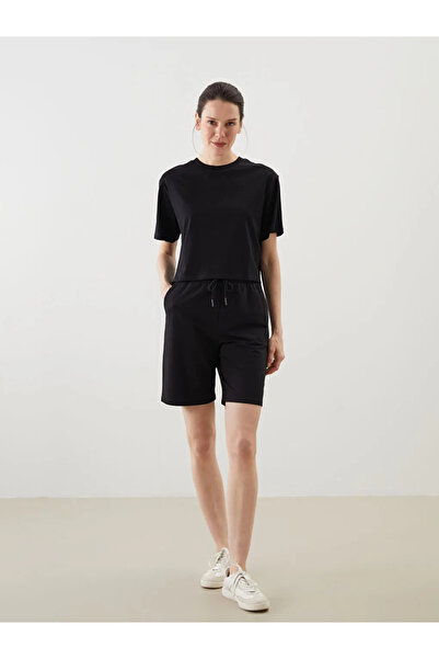 LC Waikiki LCWAIKIKI Classic Siyah Beli Lastikli Kadın Şort