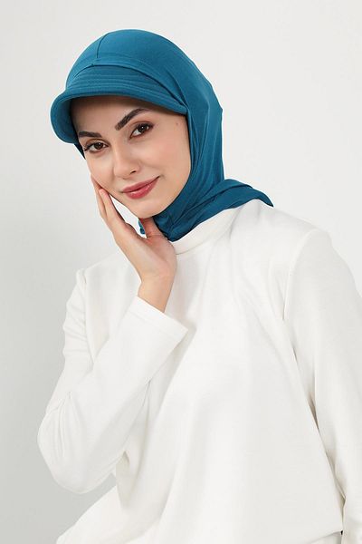 Aisha's Design Combed Cotton Women's Ready Bonnet with Visor and Concealer, B-88P