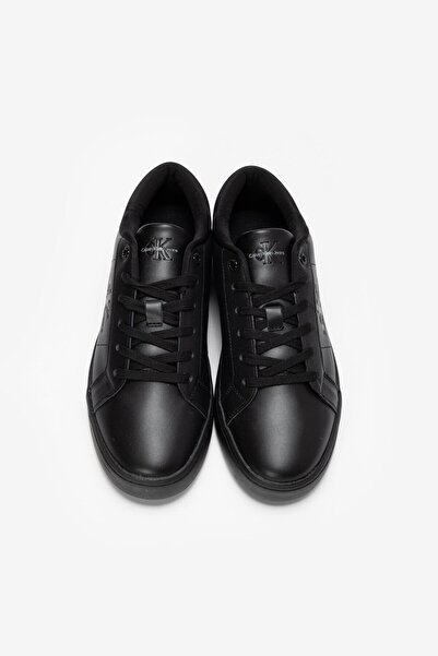 Calvin Klein Men's Black Sneakers - Logo, Lace-Up and Anti-Slip Base Ym0Ym00864-0Gt