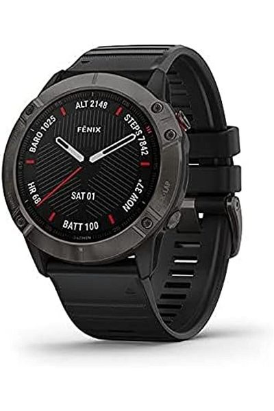 Garmin GARMIN FENIX 6X SAPPHIRE CARBON GRAY DLC W/ BLACK BAND